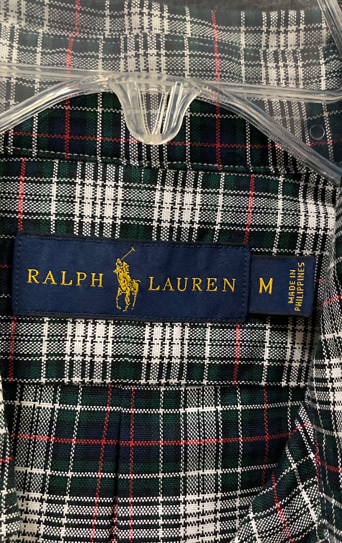 Ralph Lauren Men's Long Sleeve Plaid Button Down Shirt Green Navy Sz M NWT