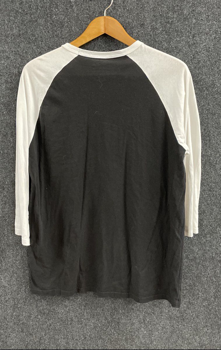 Bendy and the Ink Machine Men's Black White Raglan 3/4 Sleeve Graphic Shirt XL