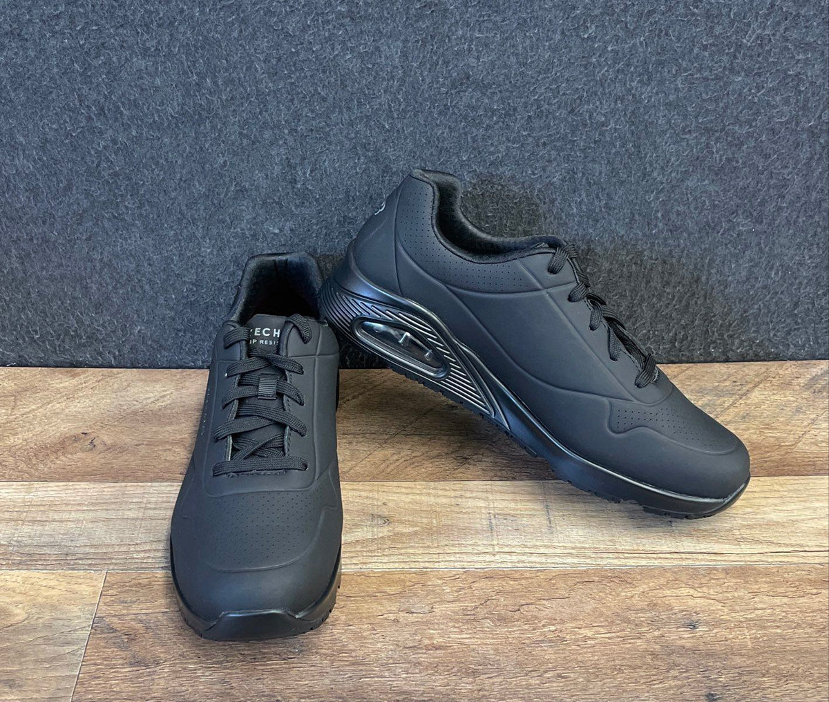 Skechers Uno SR Janna Black Slip Resistant Work Shoes Women's Size 9.5