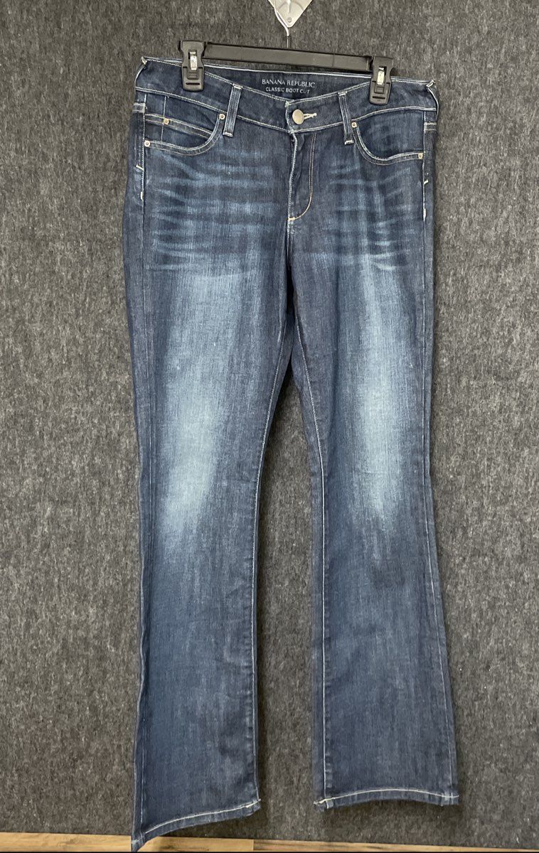 Banana Republic Women's Classic Boot Cut Jeans Dark Wash Indigo Sz 10