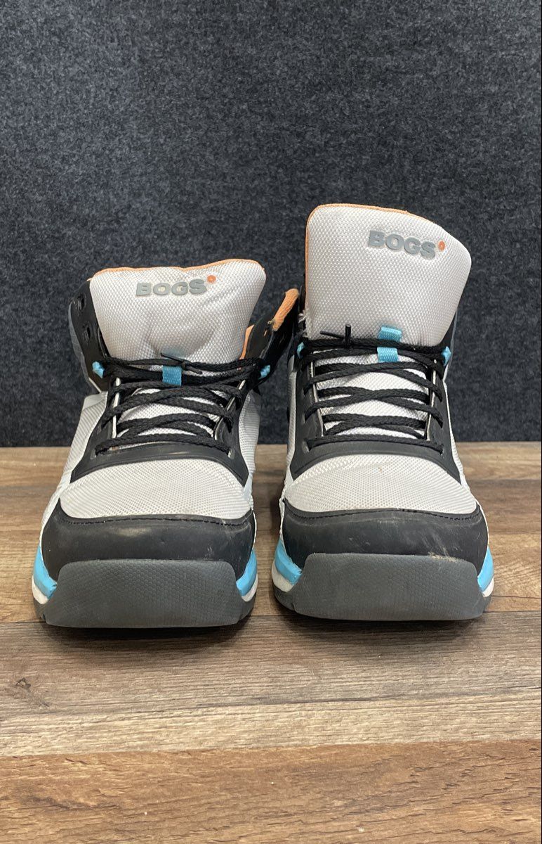 Bogs Slip Resistant Gray Black Blue Orange Mid Top Shoes Women's Size 9
