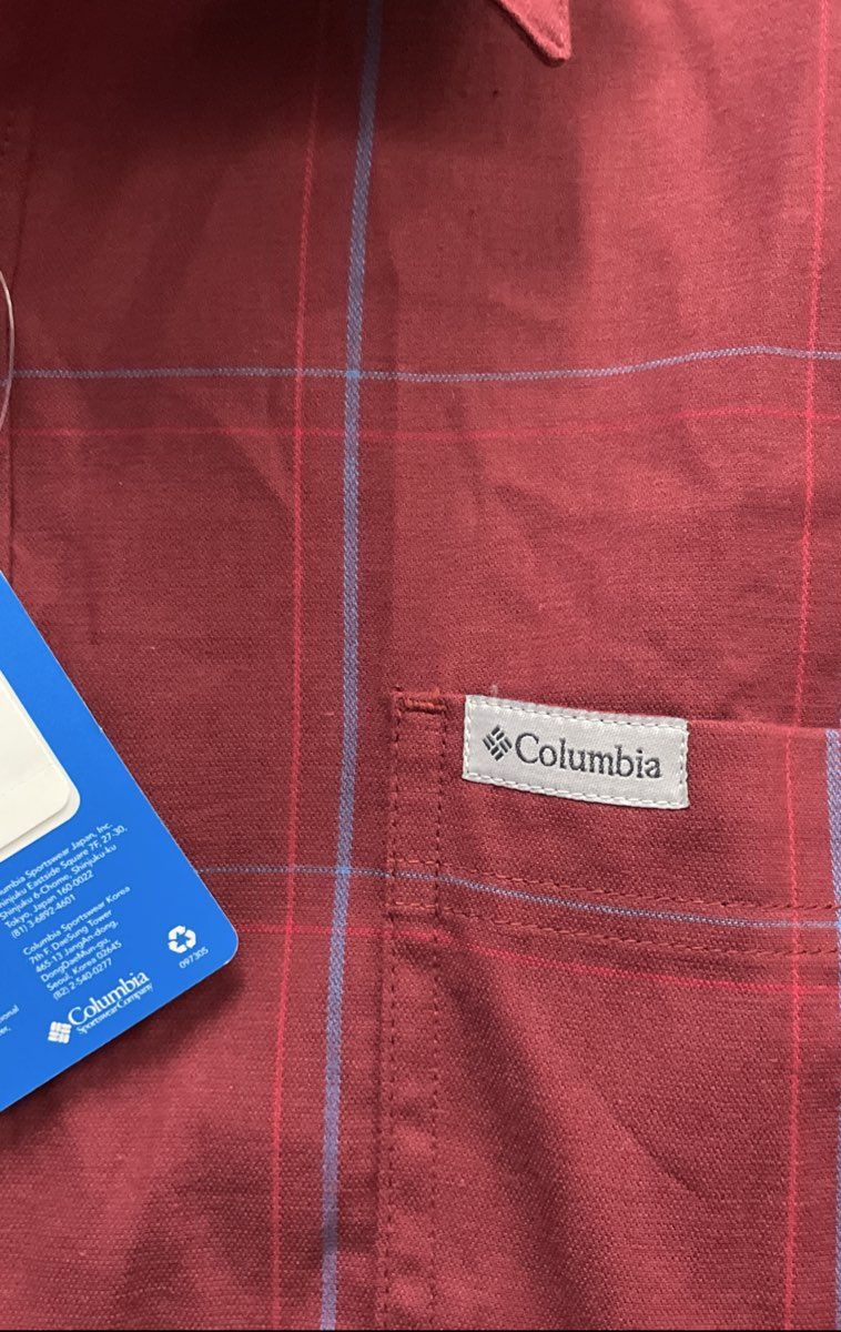 Columbia Men's Rapid Rivers II Red Grid Long Sleeve Stretch Shirt Sz 3X NWT
