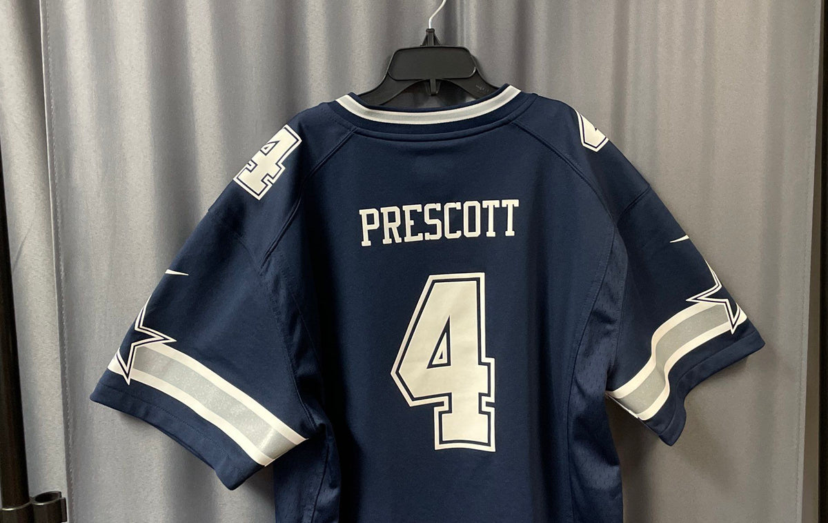 Nike Women's Dallas Cowboys Dak Prescott #4 Football Jersey Navy Blue XL 18/20