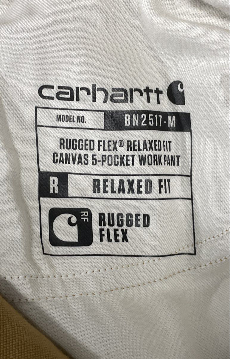 Carhartt Men's Rugged Flex Relaxed Fit Canvas 5-Pocket Work Pants Brown 40x32