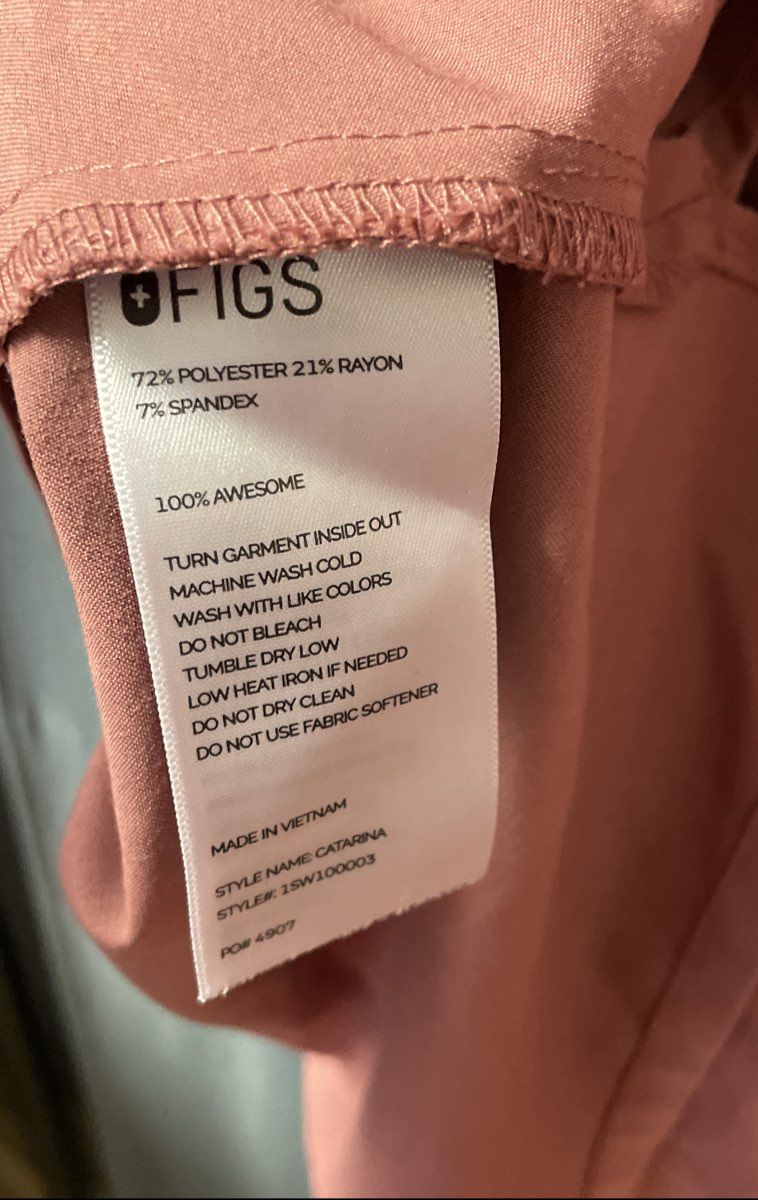 Figs Women's Scrub Set Brick Catarina V-Neck Top 5XL Cargo Pants 5XLT