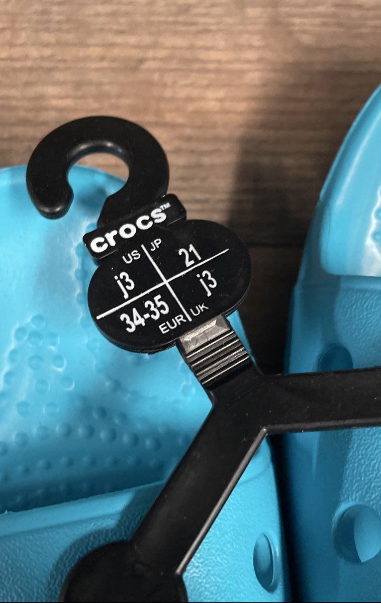 Crocs Classic Slide Blue Kids Youth Sandals Size J3 NWT