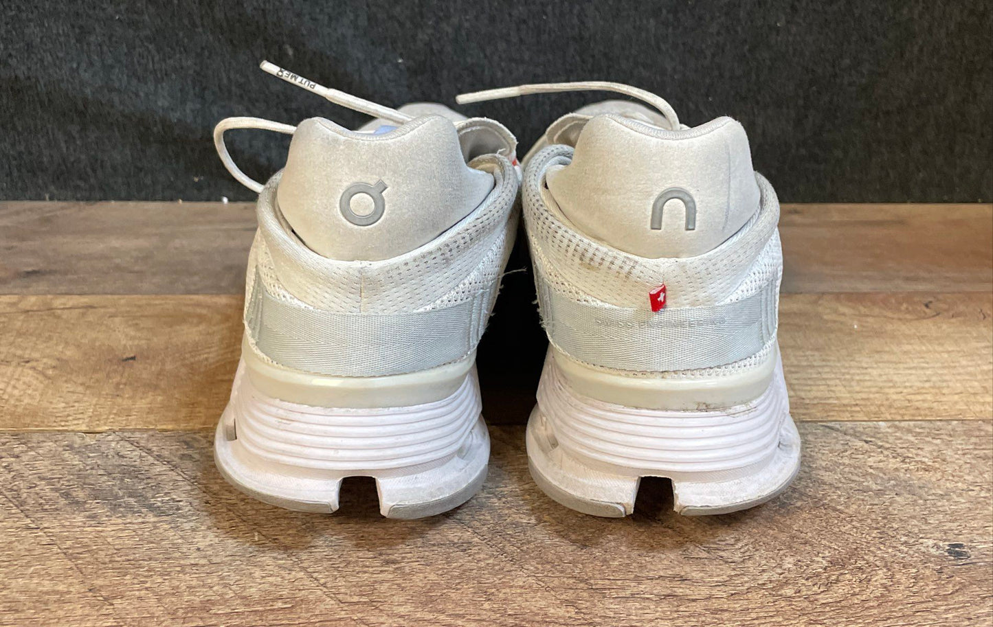 On Cloudnova White Orange Women's Lifestyle Running Sneakers Size 9.5