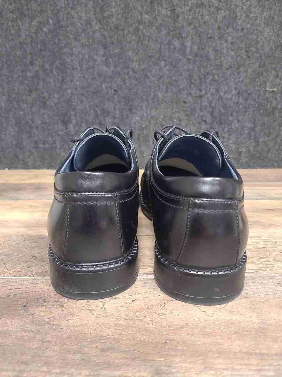 Bruno Marc Downing-01 Black Cap Toe Derby Men's Dress Shoes Size 10