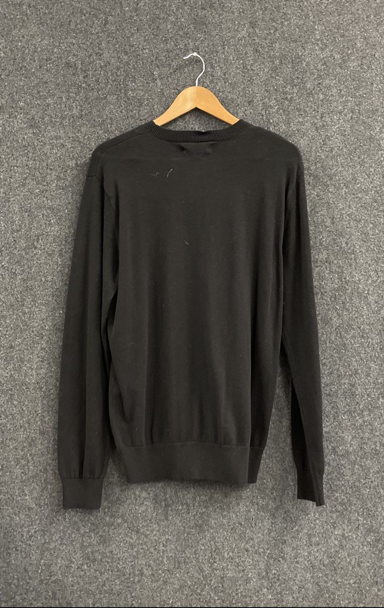 Mio Marino Men's Black Crewneck Sweater 100% Cotton Lightweight NWT Sz M