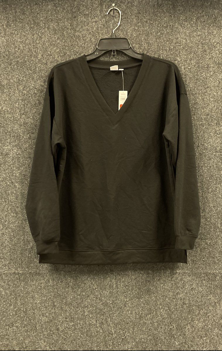 GAP Women's Black V-Neck Sweatshirt Long Sleeve Pullover Sz S NWT