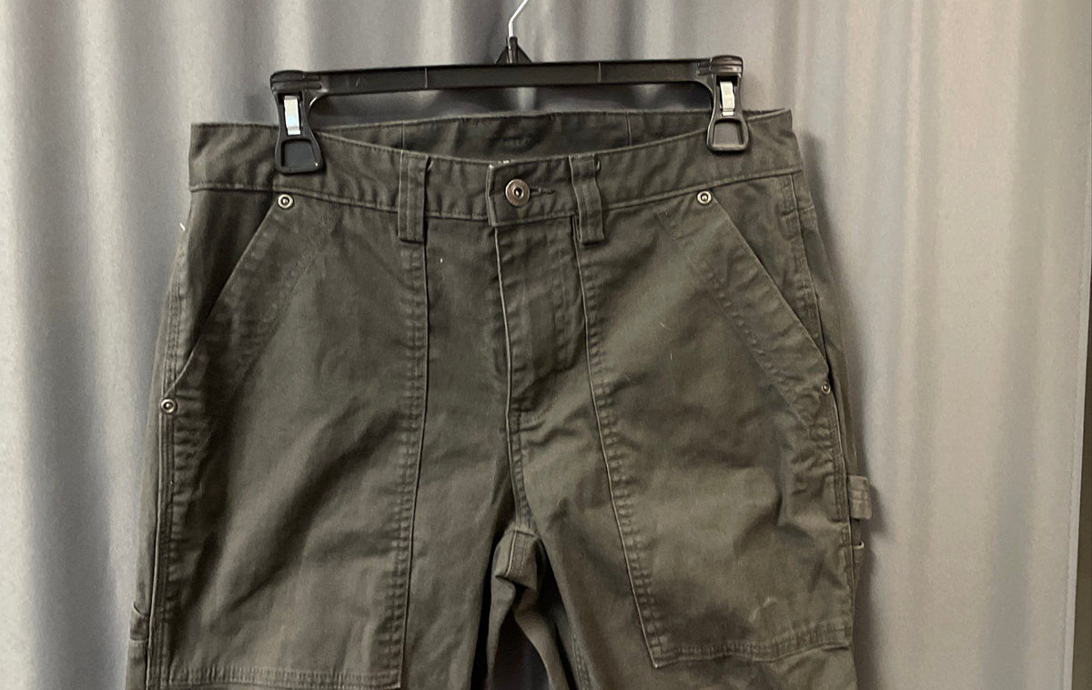 Duluth Trading Co. Women's Curvsetter Utility Carpenter Workwear Pants Gray Sz 4
