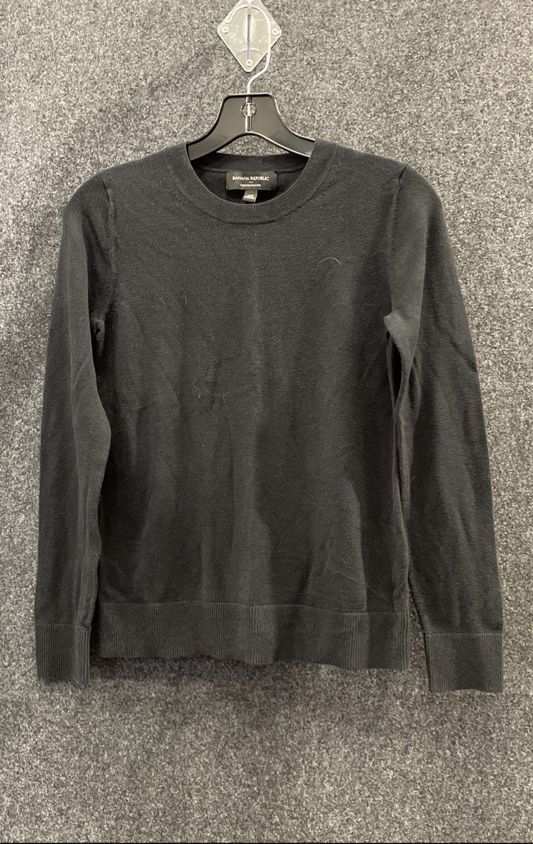 Banana Republic Women's Forever Sweater Lot of 2 Black Gray Crewneck Sz XS
