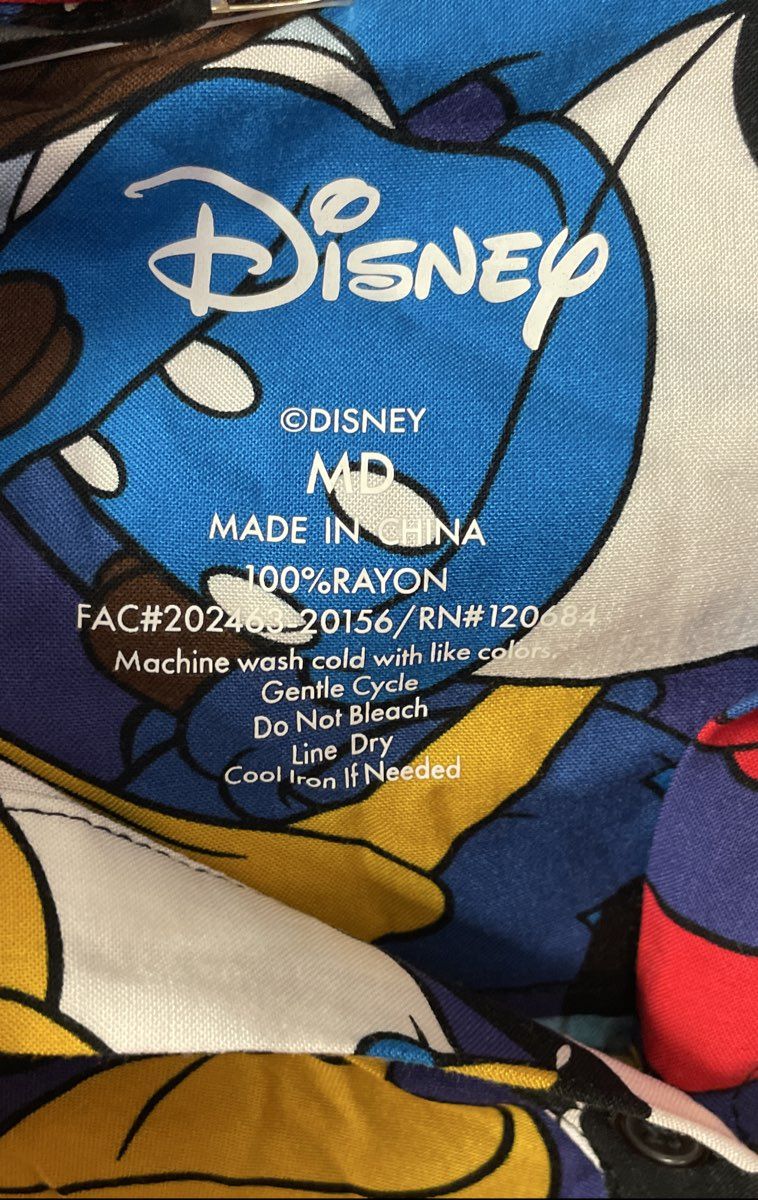 Disney Hot Topic Sensational Six All Over Print Aloha Shirt NWT Sz Medium