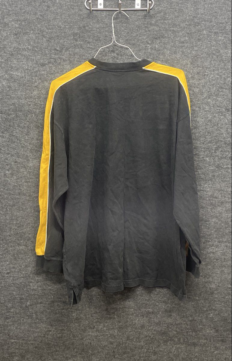 NFL Pittsburgh Steelers Men's Black Long Sleeve Striped Shirt Sz 2XL