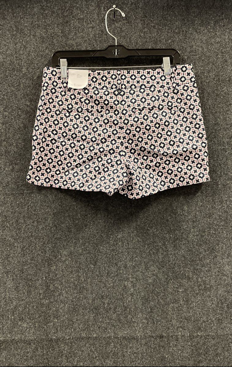 Ann Taylor Loft Women's Purple Geometric Riviera Shorts 4" Inseam Sz 6 NWT