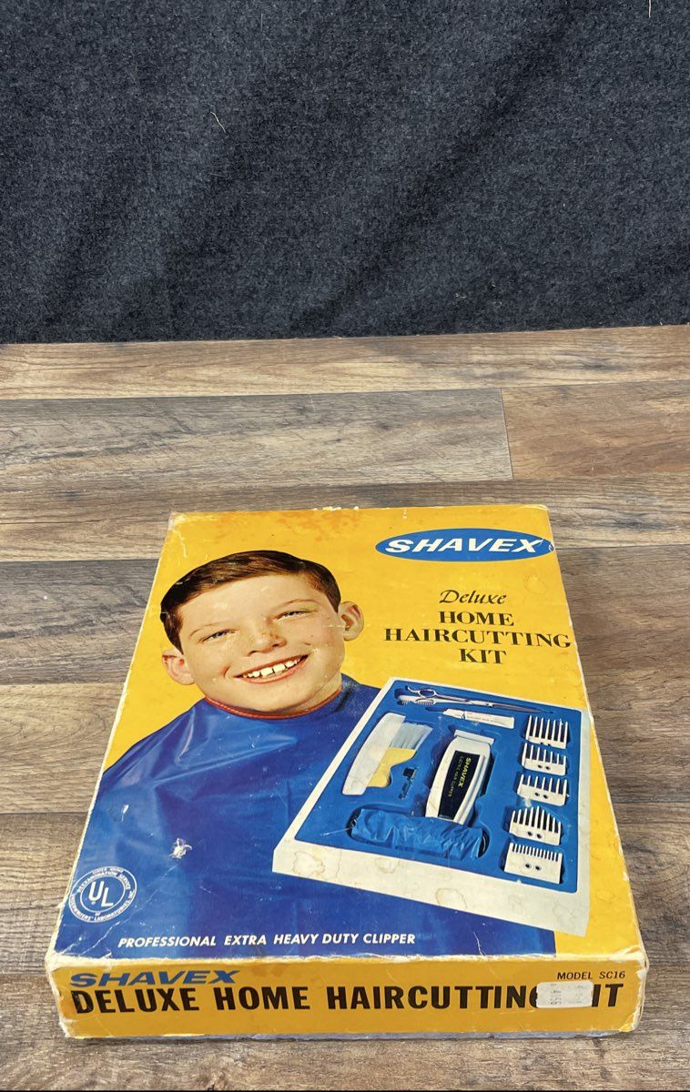 Vintage Shavex SC16 Deluxe Home Haircutting Kit Heavy Duty Clipper Complete
