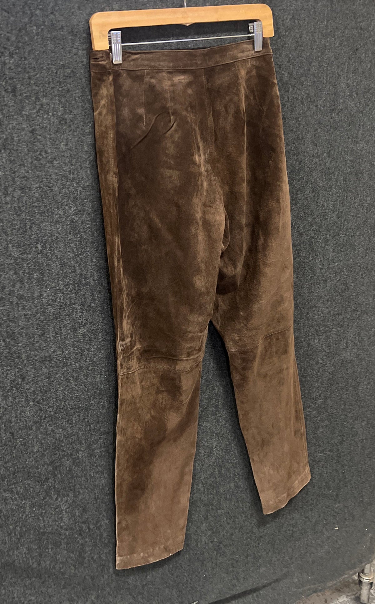 Vintage 90s Herman Geist Women's Brown Suede Leather Pants High Rise NWT Sz 8