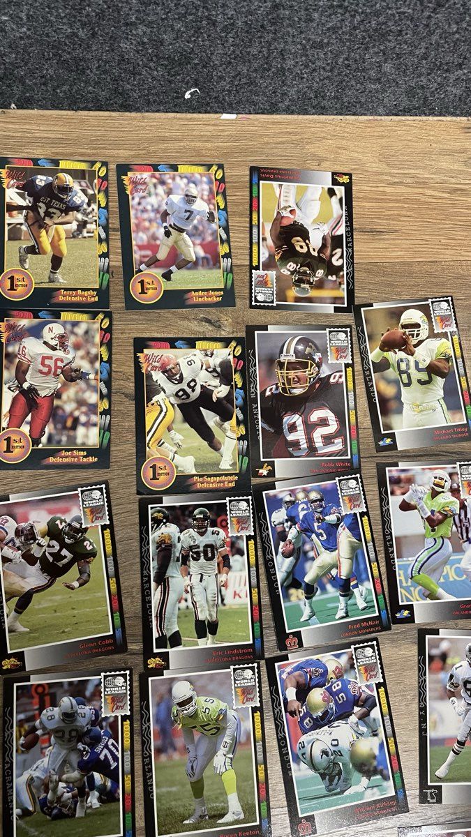 Football Card Lot Early 1990s Wild Card Pro Set 50 Cards See Photos