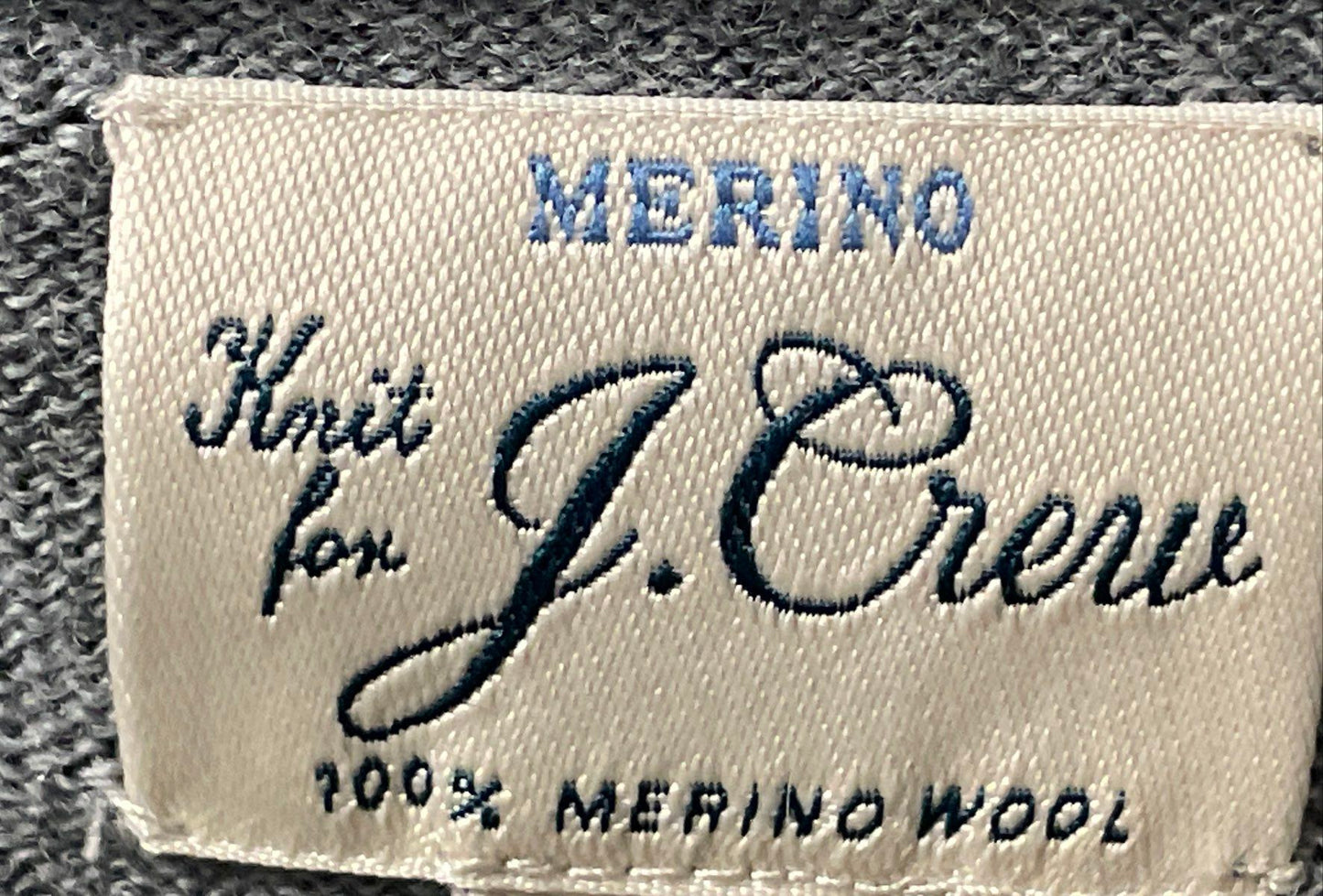 J. Crew Men's Gray 100% Merino Wool V-Neck Long Sleeve Sweater Size M