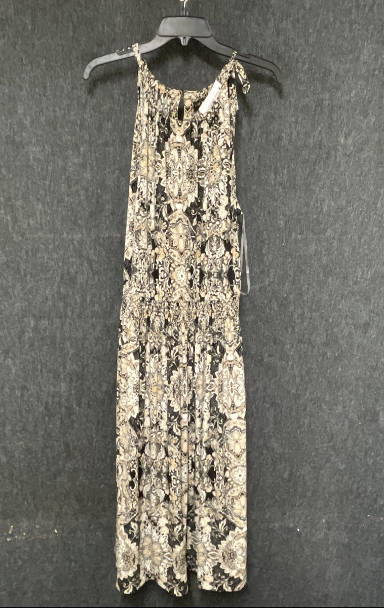 Lane Bryant Women's Halter Midi Dress Medallion Print Smocked Waist Sz 14/16 XL