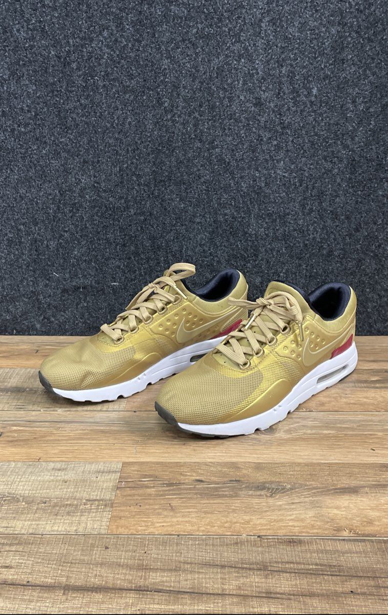 Nike Air Max Zero QS Metallic Gold Varsity Red Men's Running Shoes Size 9.5