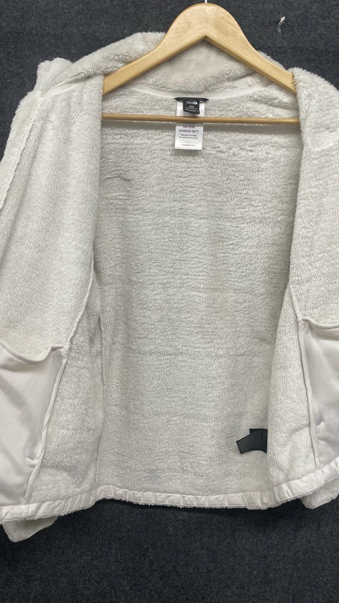 The North Face Women's Osito Soft Fleece Jacket White Full Zip Sz L NF0A7UQJ