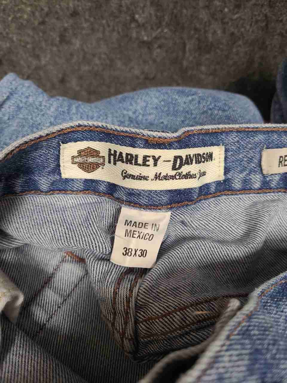 Vintage 90s Harley-Davidson Relaxed Fit Light Wash Denim Jeans Sz 38x30