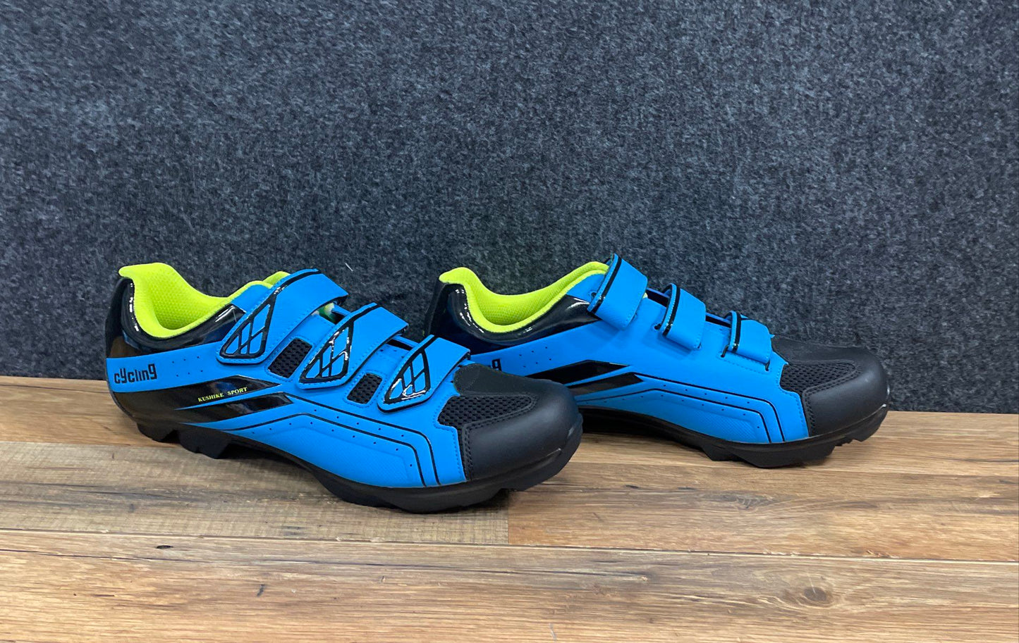 Kushike Sport Blue Black Neon Men's MTB Cycling Shoes Size EU 47