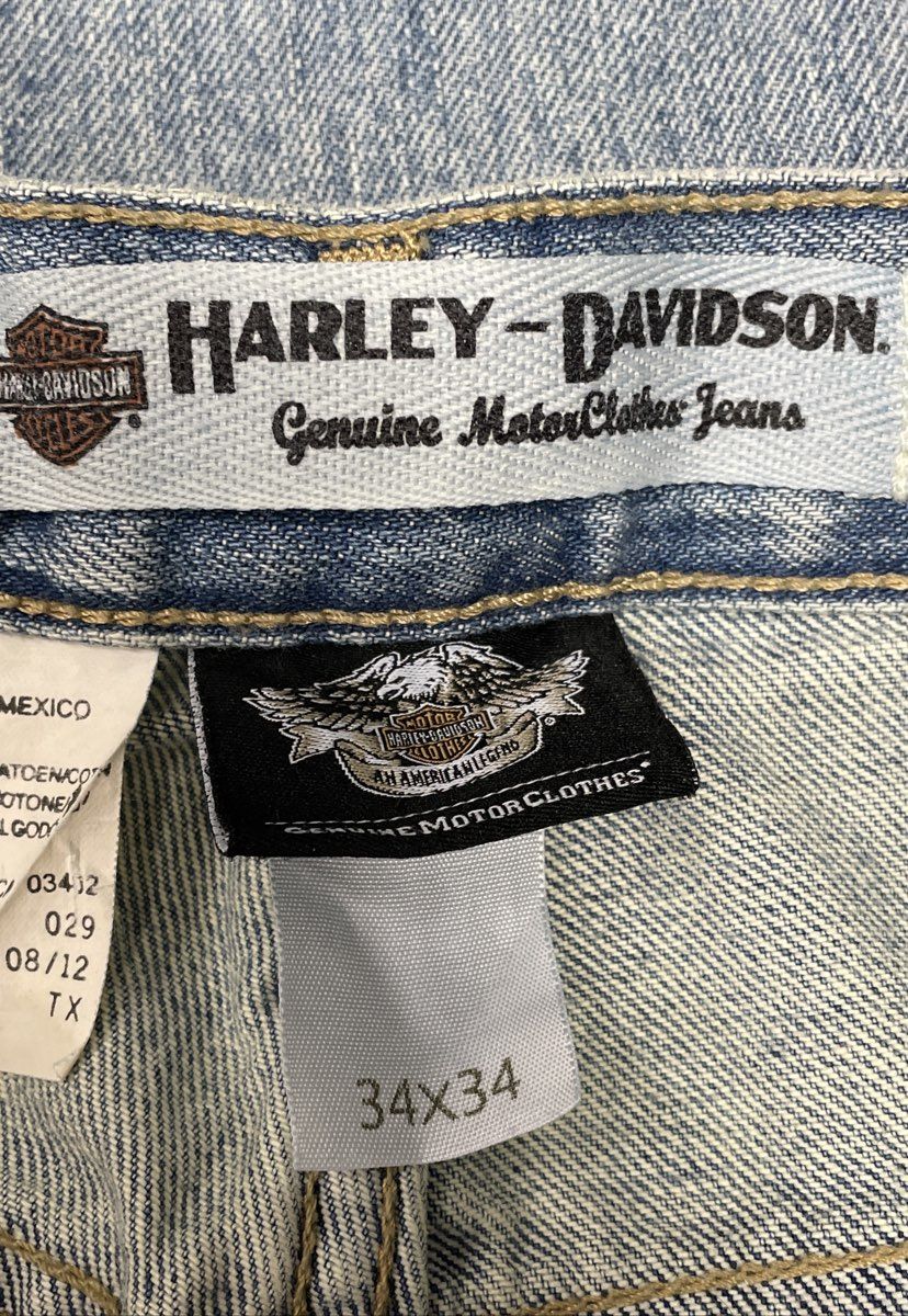 Harley-Davidson Men's Light Wash Straight Leg MotorClothes Jeans 34x34