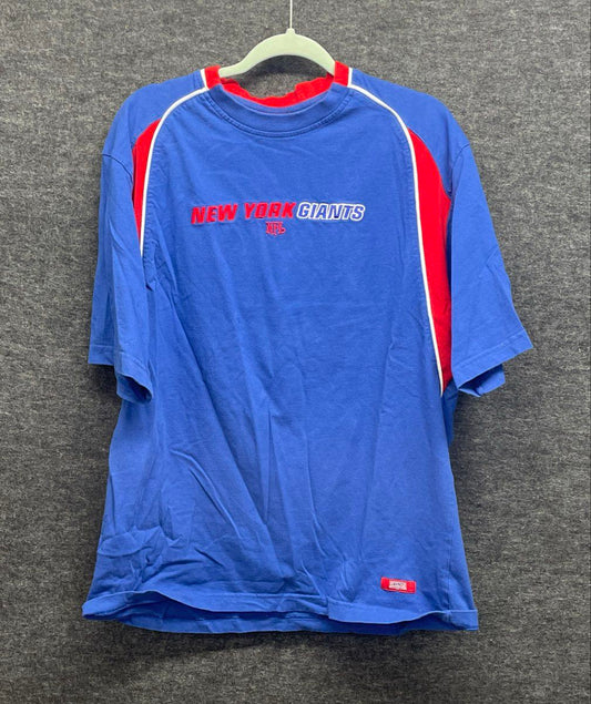 Vintage 90s New York Giants NFL Football T-Shirt Blue Red Youth Sz 16 XL