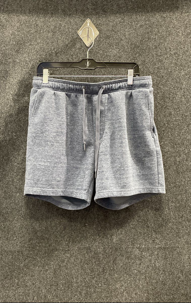American Eagle Men's Heather Blue Fleece Sweat Shorts Drawstring Sz L