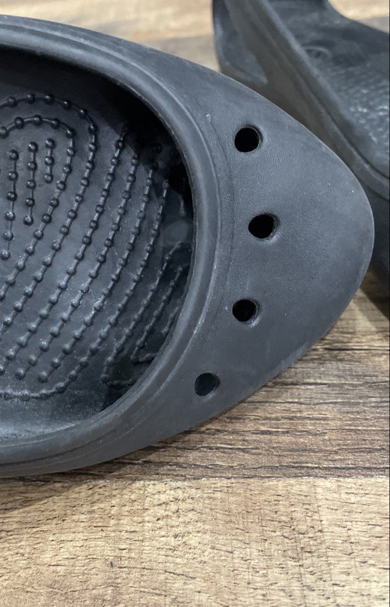 Crocs Kadee Work Flat Black Slip Resistant Comfort Shoes Women's Size 8