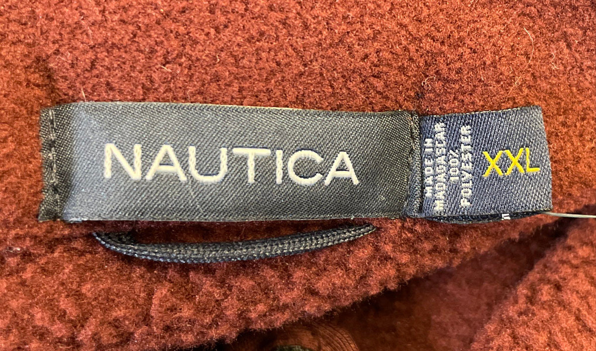 Nautica Men's Burgundy Nautex Fleece 1/4 Zip Pullover NWT Sz XXL