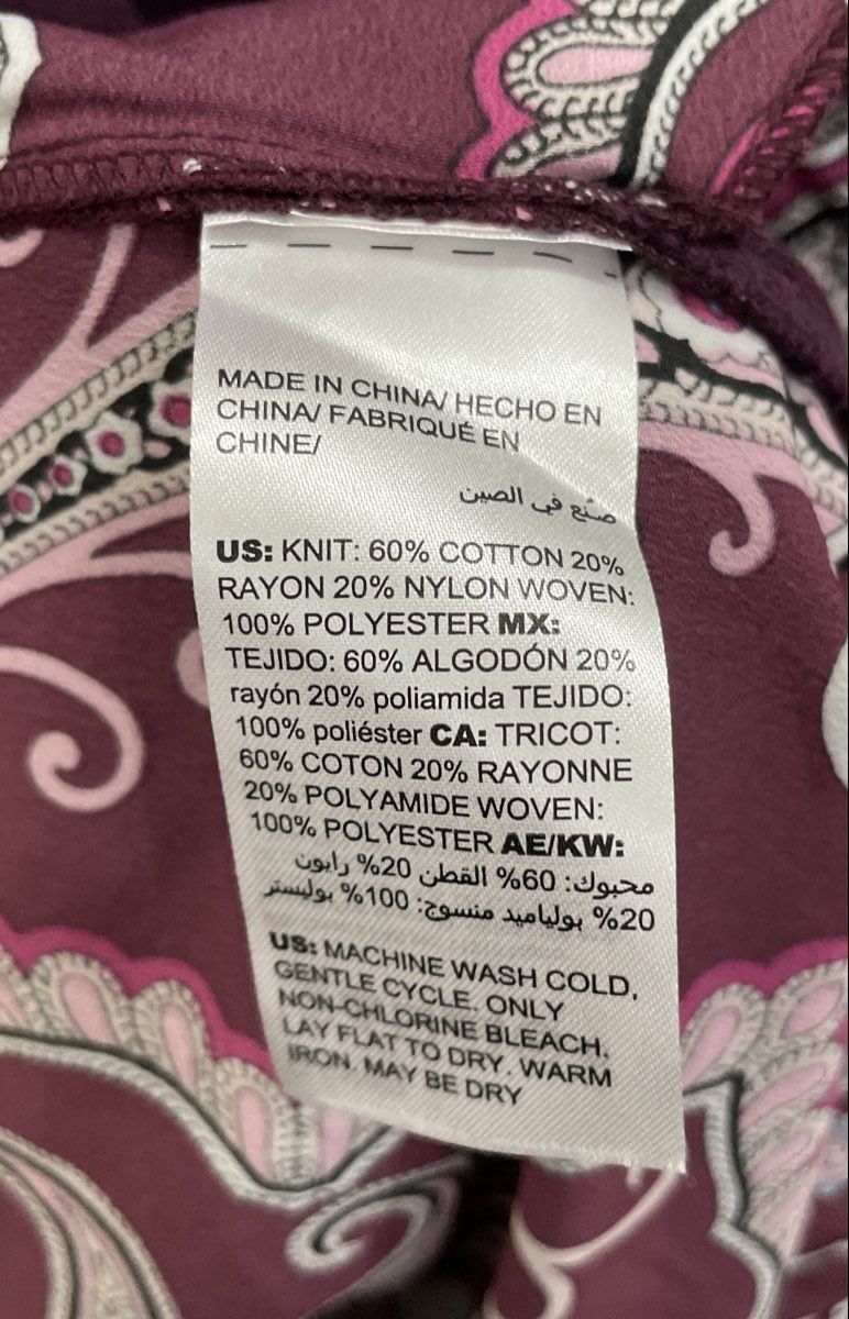 Chico's Women's Purple Open Front Cardigan Mixed Media Paisley Back Sz 3 XL