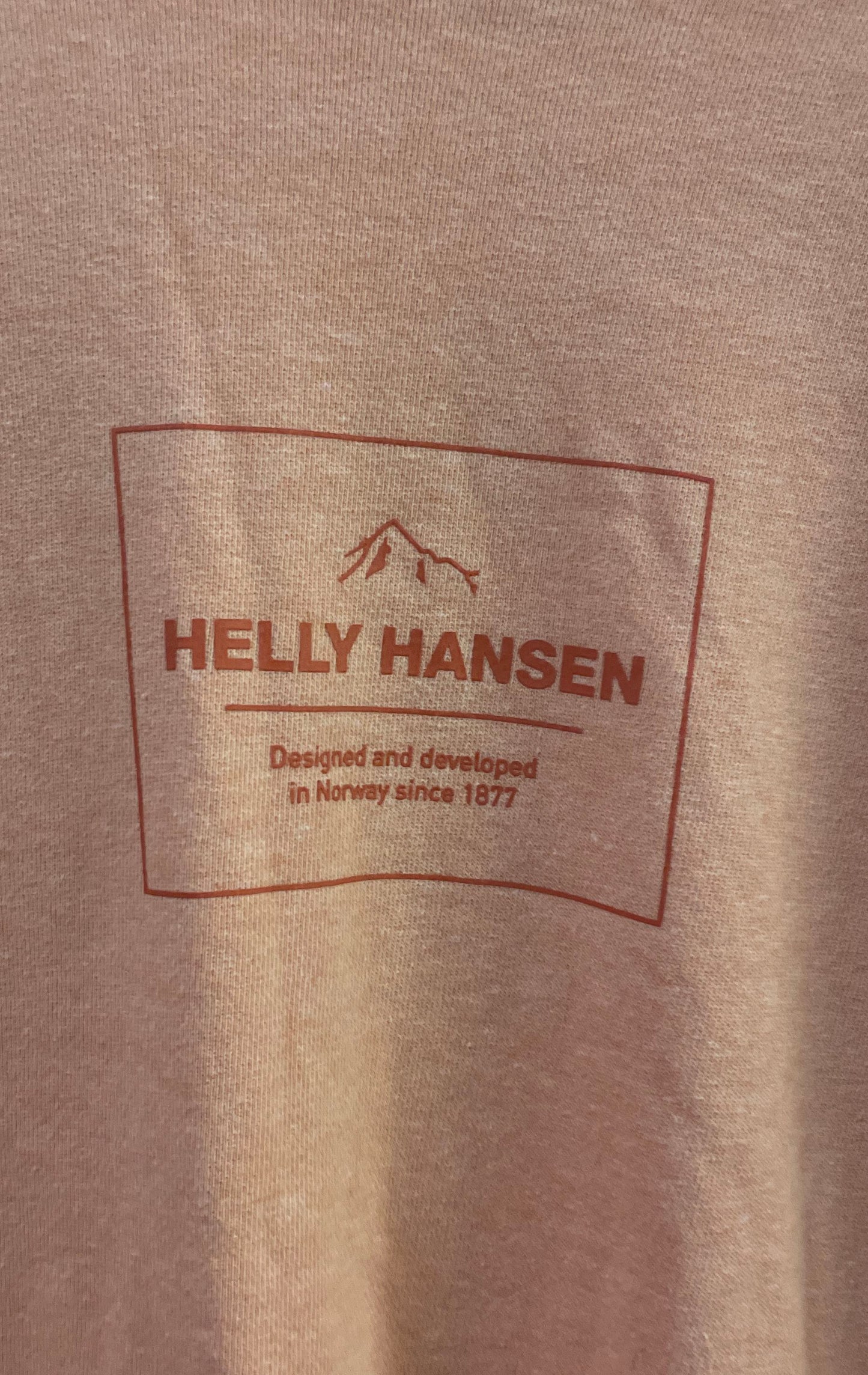Helly Hansen Women's Peach Raglan Graphic Crewneck Pullover Sweatshirt Size L