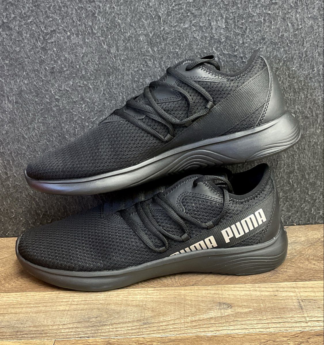 PUMA Softride Enzo NXT Triple Black Men's Running Training Shoes Size 10