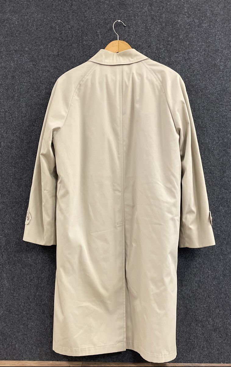 Vintage 80s London Fog Men's Beige Trench Coat Wamsutta Liner Sz 40 Short