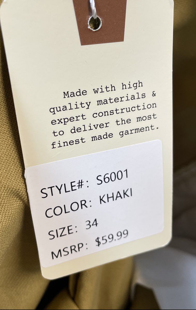 Roaming Soul Men's Khaki Cotton Stretch Cargo Shorts Sz 34 NWT