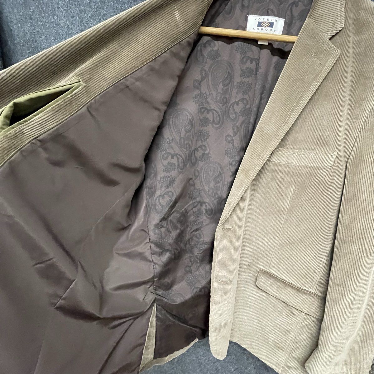 Joseph Abboud Men's Tan Corduroy Elbow Patch Blazer Sport Coat Size XL