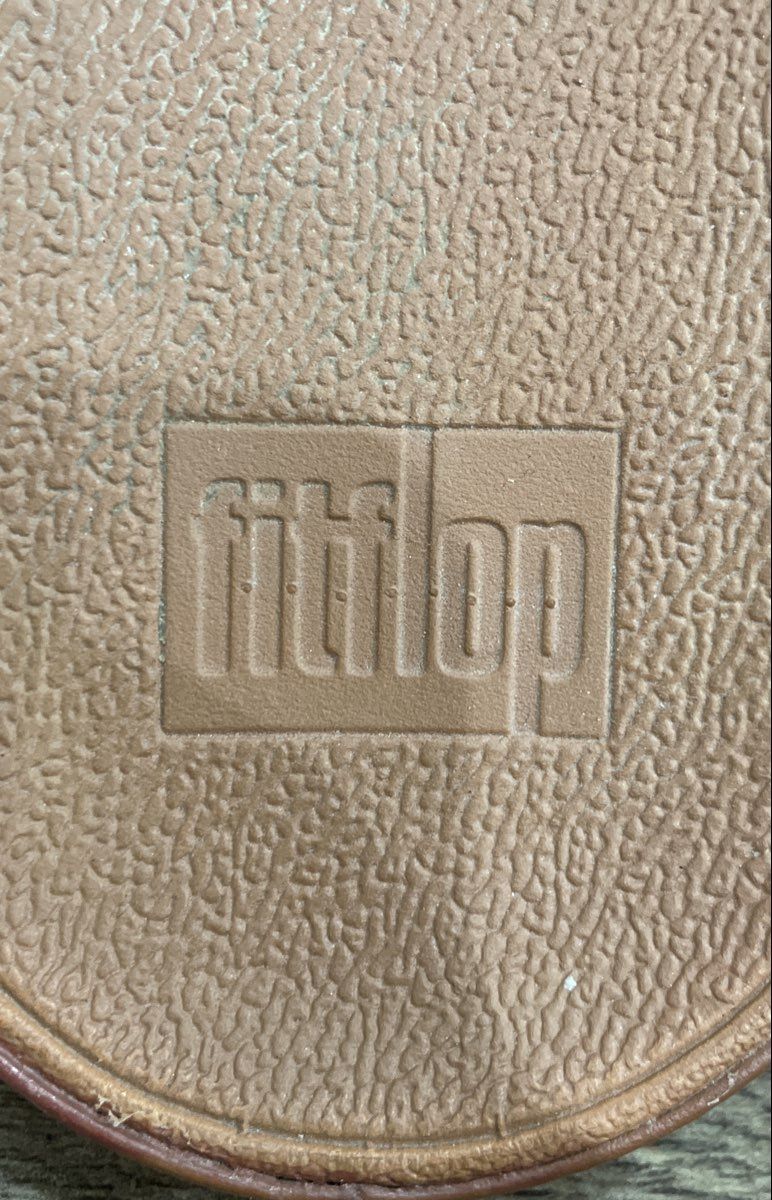 Fitflop Brown Leather Microwobbleboard Slide Sandals Women's Size 11