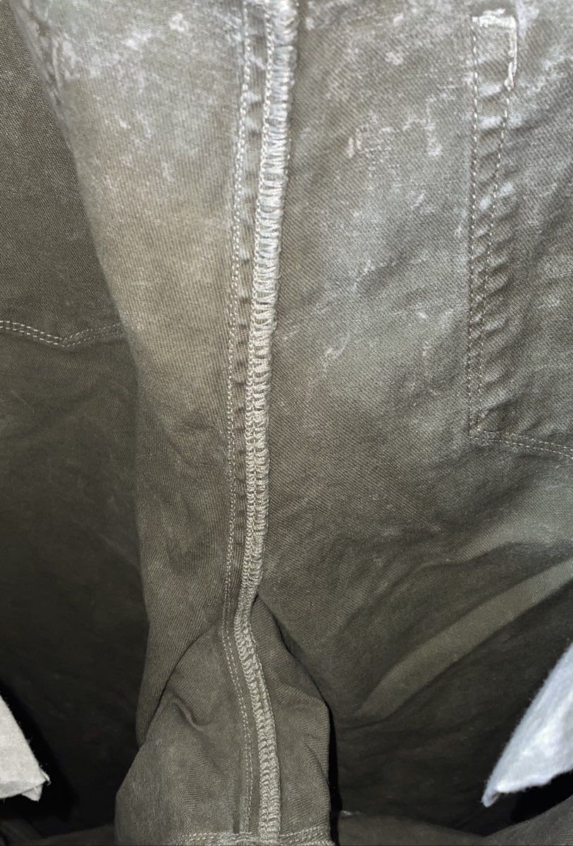 DKNY Jeans Women's Skinny Jeans Olive Green Acid Wash Distressed Sz 12