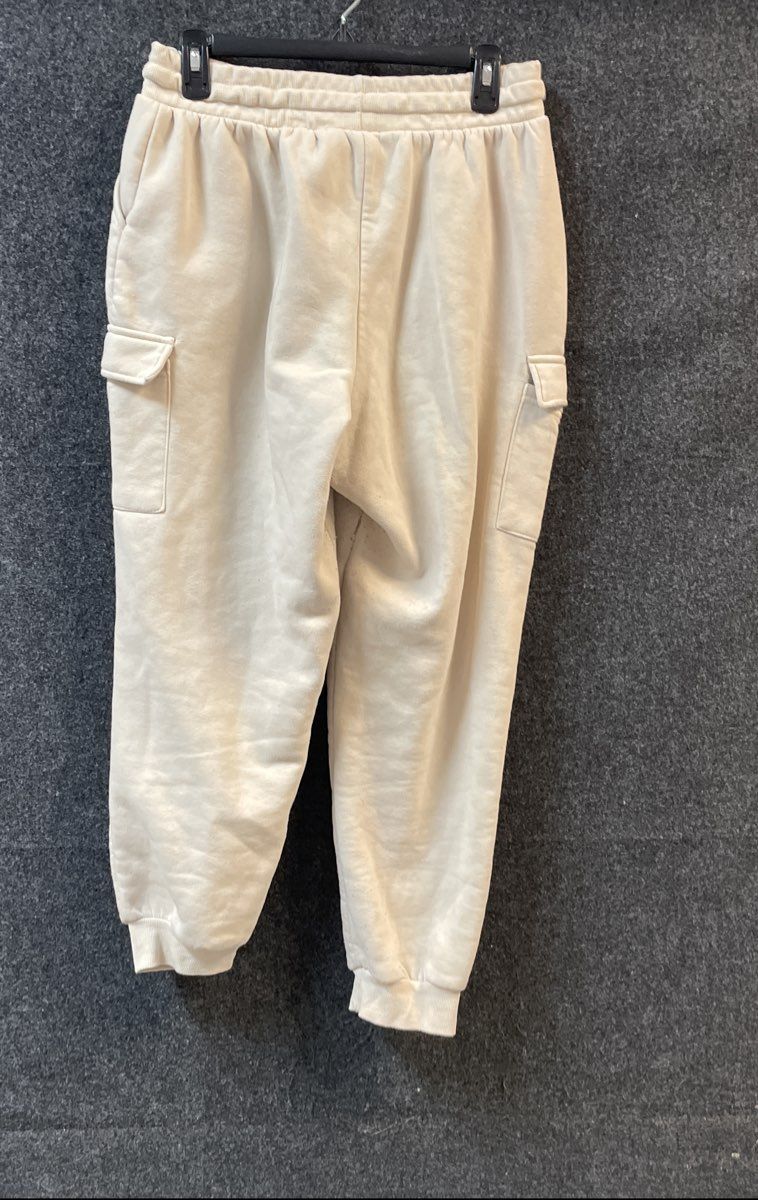 Better Together Women's Cream Fleece Cargo Sweatpants Joggers Pockets Sz XL