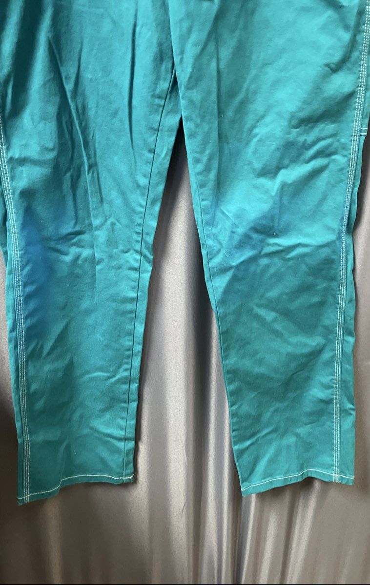 Dickies Women's Teal Belted Carpenter Pants Contrast Stitch Size 29R NWT