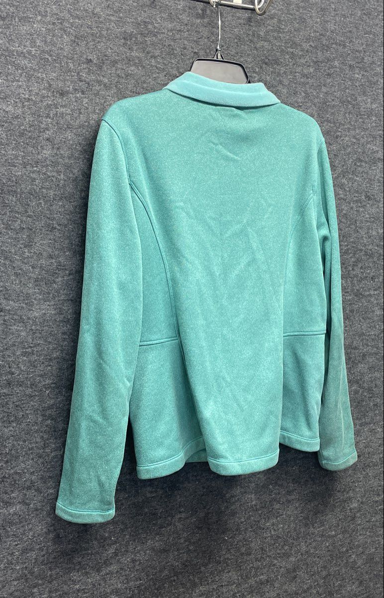 The North Face Women's Teal Agave Full Zip Smooth Face Fleece Jacket Sz L
