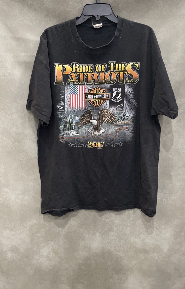 Harley-Davidson 2017 Ride of the Patriots Eagle Fairfax VA Graphic T-Shirt XL
