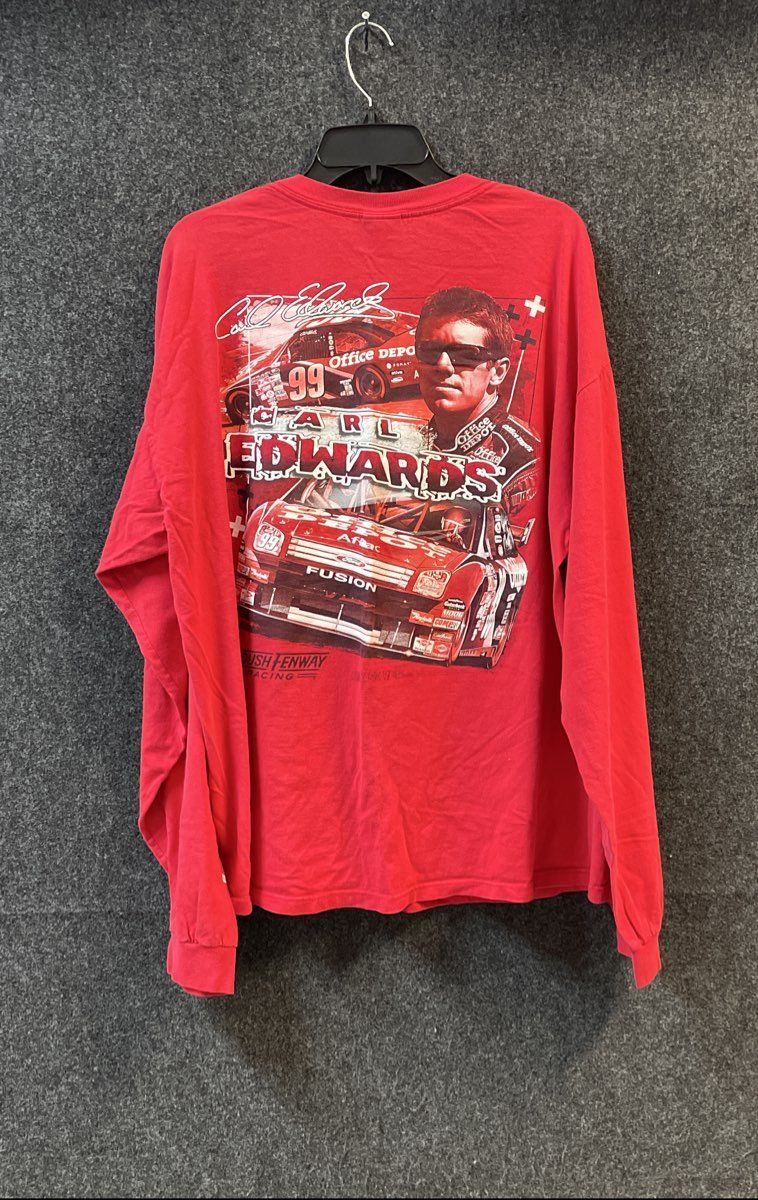 2000s NASCAR Carl Edwards #99 Office Depot L/S Shirt Chase Authentics Sz 2XL