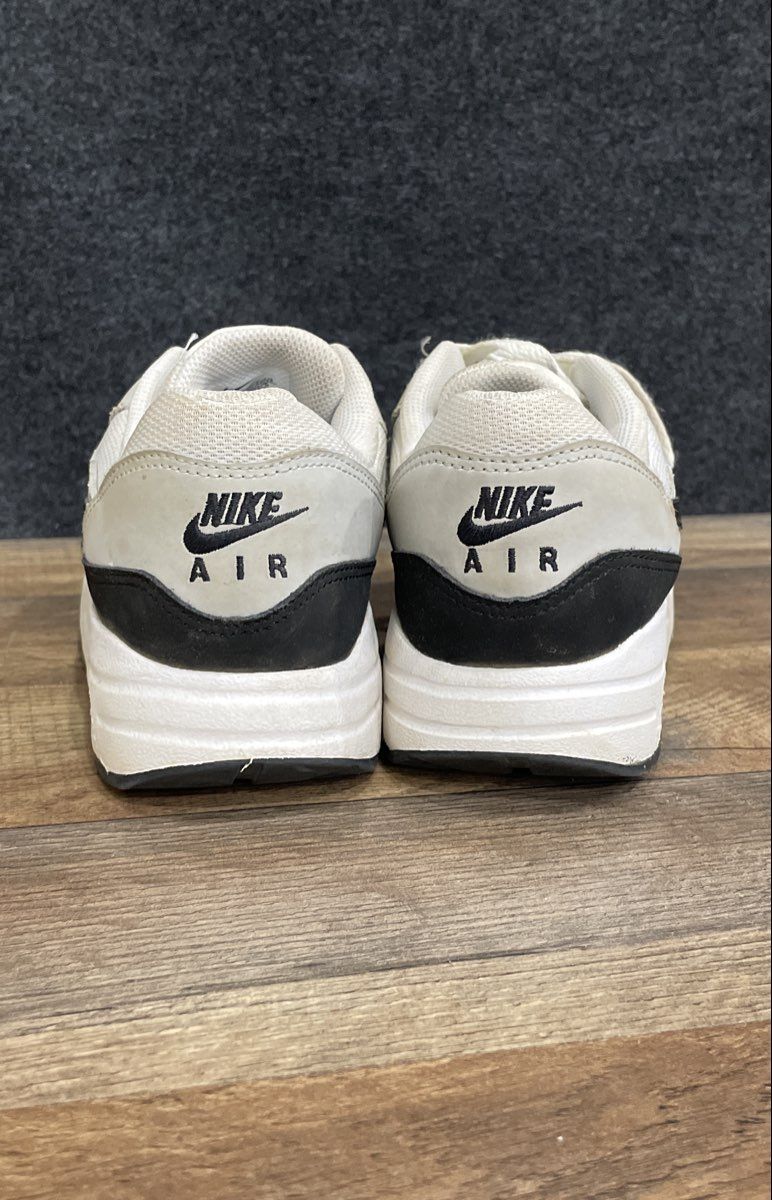 Nike Air Max 1 White Black Grey Boys Sneakers Size 4.5Y