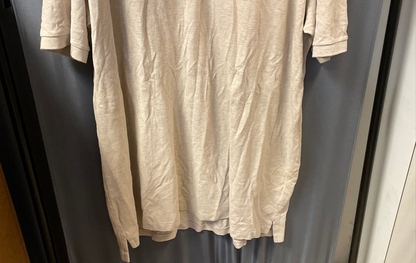 Polo Ralph Lauren Men's Beige Short Sleeve Pique Cotton Polo Shirt Sz 4LT