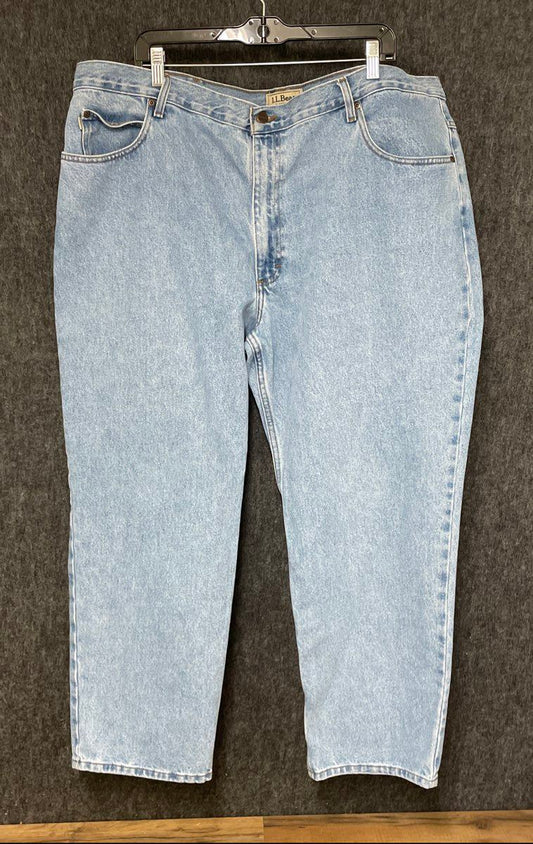 L.L. Bean Men's Classic Fit Light Blue Cotton Denim Jeans Sz 44x28