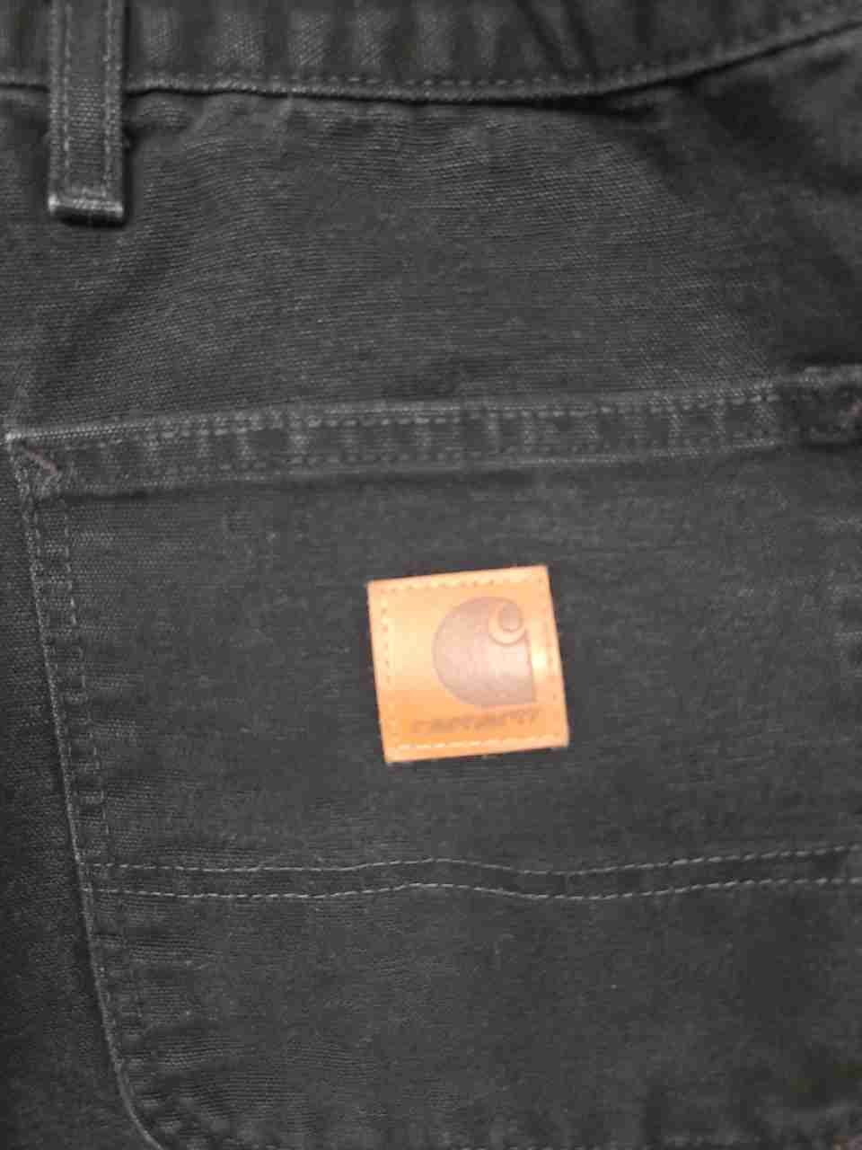 Carhartt Men's Black B111 Loose Original Fit Flannel Lined Work Pants 50x30